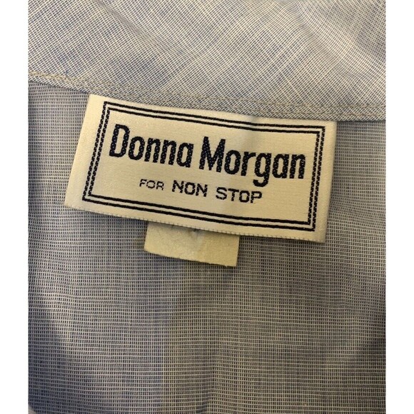 Vtg Donna Morgan Non Stop Prairie Dress Med Union Made USA NWT Lace Blue Cottage - Picture 8 of 10